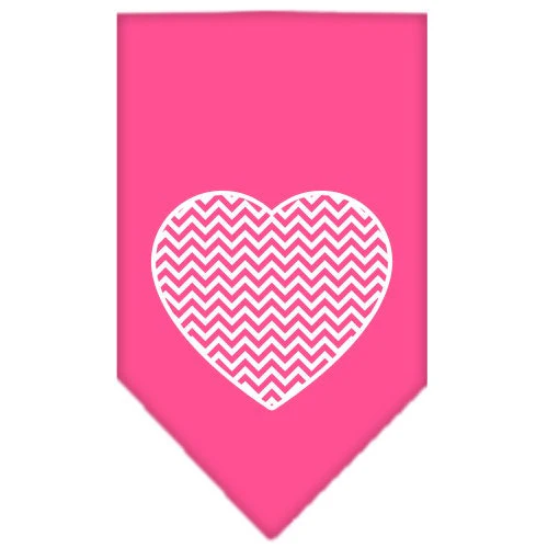 Pet and Dog Bandana Screen Printed, "Chevron Heart" - Image 9