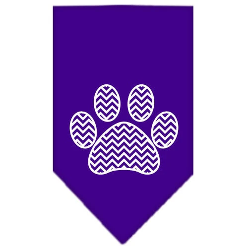 Pet and Dog Bandana Screen Printed, "Chevron Paw" - Image 7