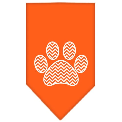 Pet and Dog Bandana Screen Printed, "Chevron Paw" - Image 9