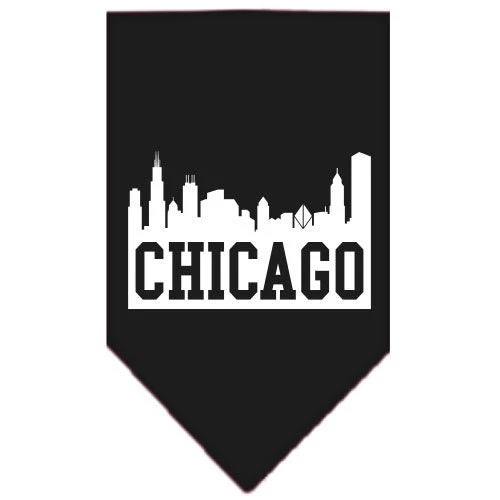 Pet and Dog Bandana Screen Printed, "Chicago Skyline" - Image 4