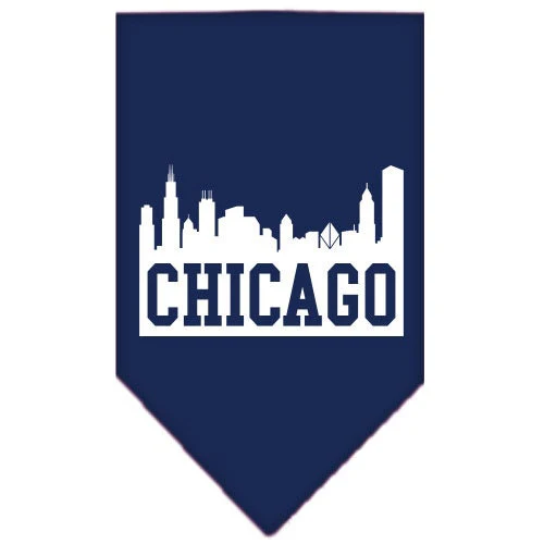 Pet and Dog Bandana Screen Printed, "Chicago Skyline" - Image 5