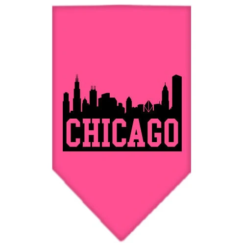 Pet and Dog Bandana Screen Printed, "Chicago Skyline" - Image 6