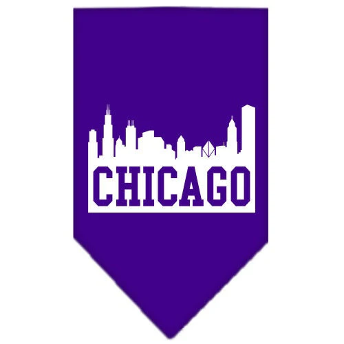 Pet and Dog Bandana Screen Printed, "Chicago Skyline" - Image 9