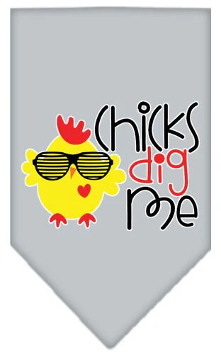 Pet and Dog Bandana Screen Printed, "Chicks Dig Me" - Image 10