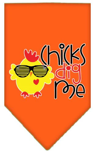 Pet and Dog Bandana Screen Printed, "Chicks Dig Me" - Image 5