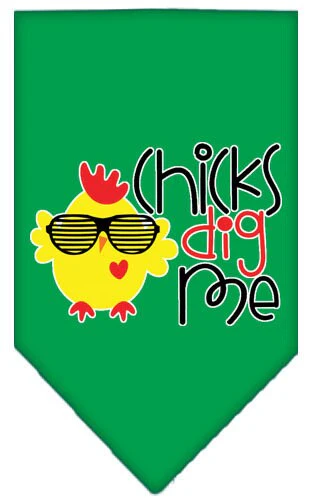 Pet and Dog Bandana Screen Printed, "Chicks Dig Me" - Image 9