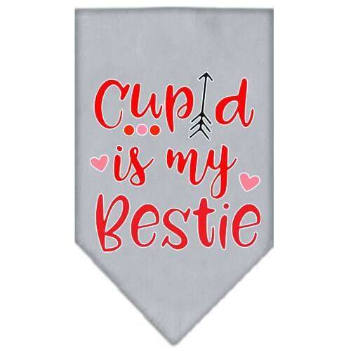 Pet and Dog Bandana Screen Printed, "Cupid Is My Bestie" - Image 2