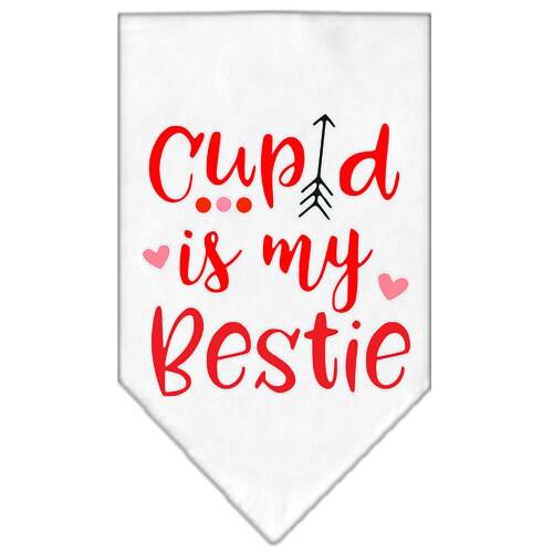 Pet and Dog Bandana Screen Printed, "Cupid Is My Bestie" - Image 5