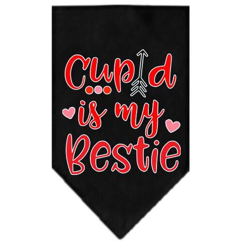 Pet and Dog Bandana Screen Printed, "Cupid Is My Bestie" - Image 6