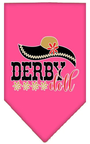 Pet and Dog Bandana Screen Printed, "Derby Doll" - Image 3