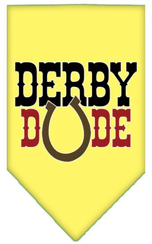Pet and Dog Bandana Screen Printed, "Derby Dude" - Image 10
