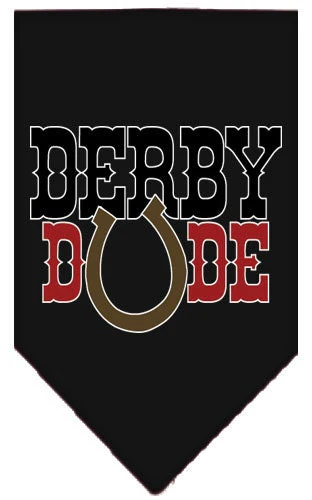 Pet and Dog Bandana Screen Printed, "Derby Dude" - Image 2