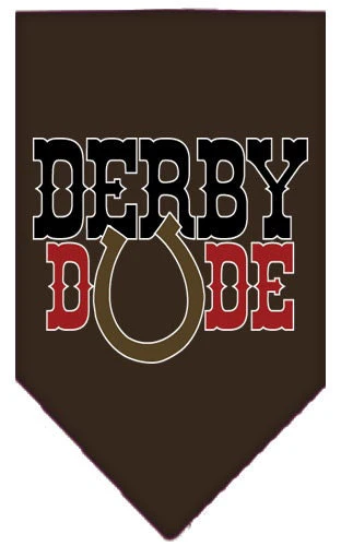 Pet and Dog Bandana Screen Printed, "Derby Dude" - Image 3