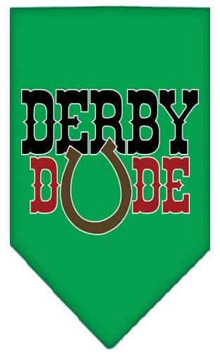 Pet and Dog Bandana Screen Printed, "Derby Dude" - Image 4