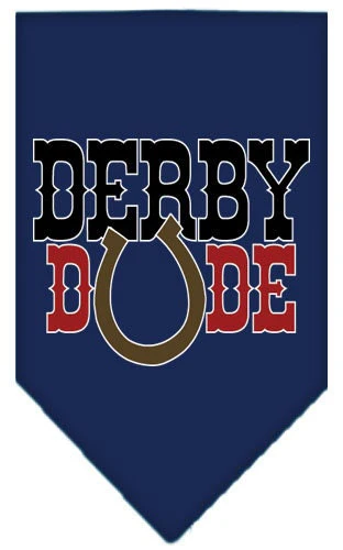 Pet and Dog Bandana Screen Printed, "Derby Dude" - Image 5
