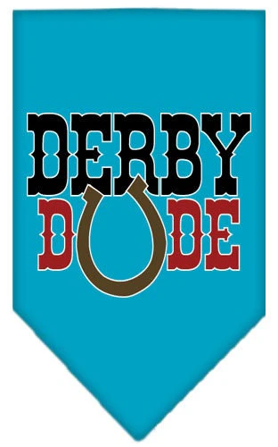 Pet and Dog Bandana Screen Printed, "Derby Dude" - Image 6