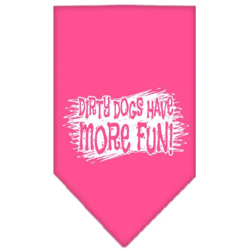 Pet and Dog Bandana Screen Printed, "Dirty Dogs Have More Fun" - Image 10