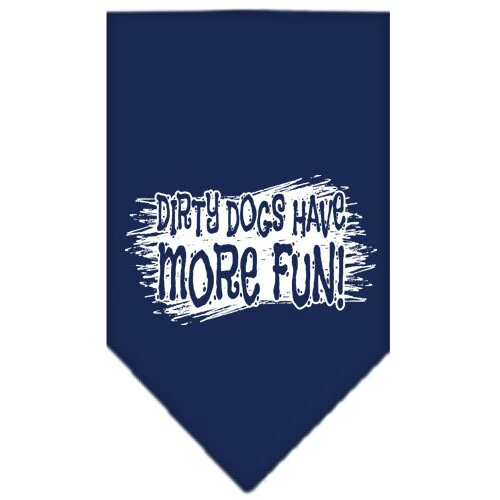 Pet and Dog Bandana Screen Printed, "Dirty Dogs Have More Fun" - Image 5
