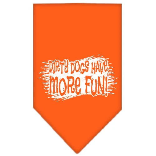 Pet and Dog Bandana Screen Printed, "Dirty Dogs Have More Fun" - Image 6