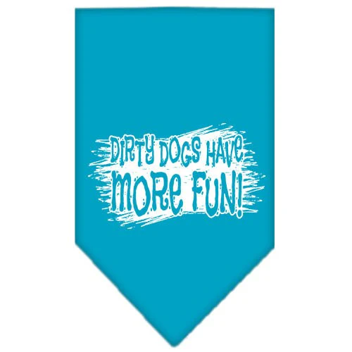Pet and Dog Bandana Screen Printed, "Dirty Dogs Have More Fun" - Image 7