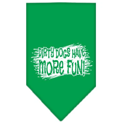 Pet and Dog Bandana Screen Printed, "Dirty Dogs Have More Fun" - Image 8