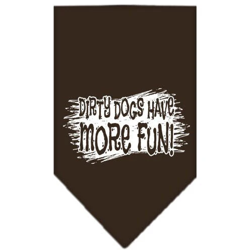 Pet and Dog Bandana Screen Printed, "Dirty Dogs Have More Fun" - Image 9