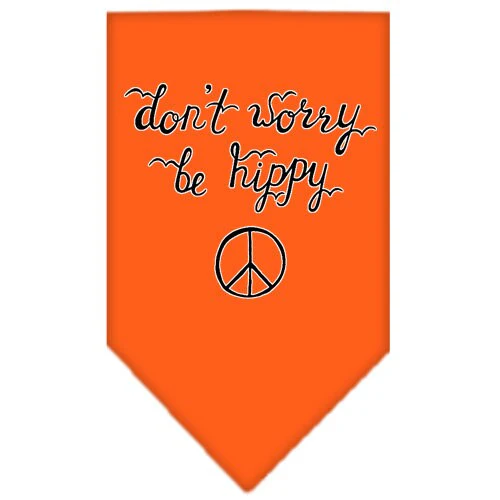 Pet and Dog Bandana Screen Printed, "Don't Worry, Be Hippy" - Image 9