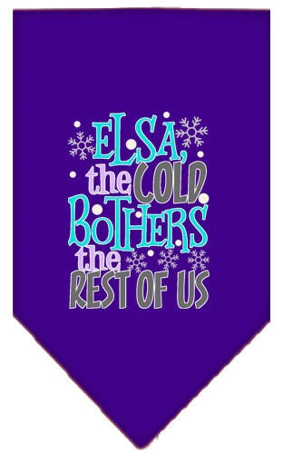 Pet and Dog Bandana Screen Printed, "Elsa, The Cold Bothers The Rest Of Us" - Image 6