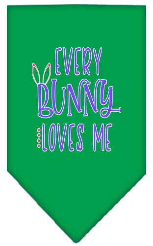 Pet and Dog Bandana Screen Printed, "Every Bunny Loves Me" - Image 10