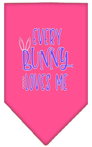 Pet and Dog Bandana Screen Printed, "Every Bunny Loves Me" - Image 4