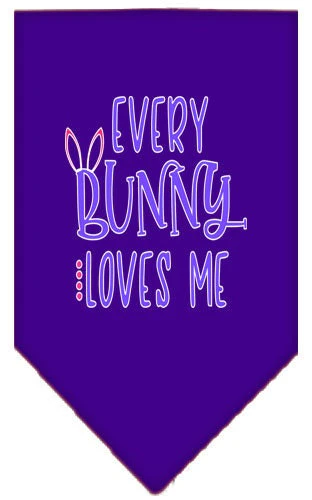 Pet and Dog Bandana Screen Printed, "Every Bunny Loves Me" - Image 5