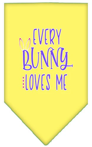 Pet and Dog Bandana Screen Printed, "Every Bunny Loves Me" - Image 7