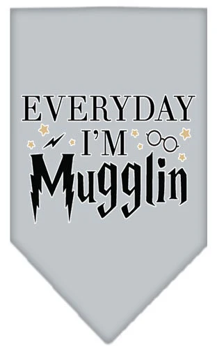 Pet and Dog Bandana Screen Printed, "Everyday I'm Mugglin" - Image 4