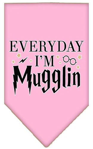 Pet and Dog Bandana Screen Printed, "Everyday I'm Mugglin" - Image 5