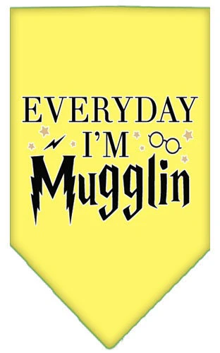 Pet and Dog Bandana Screen Printed, "Everyday I'm Mugglin" - Image 8