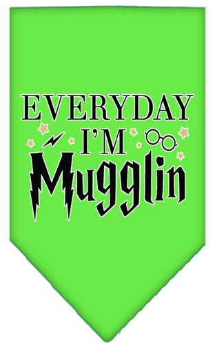 Pet and Dog Bandana Screen Printed, "Everyday I'm Mugglin" - Image 9