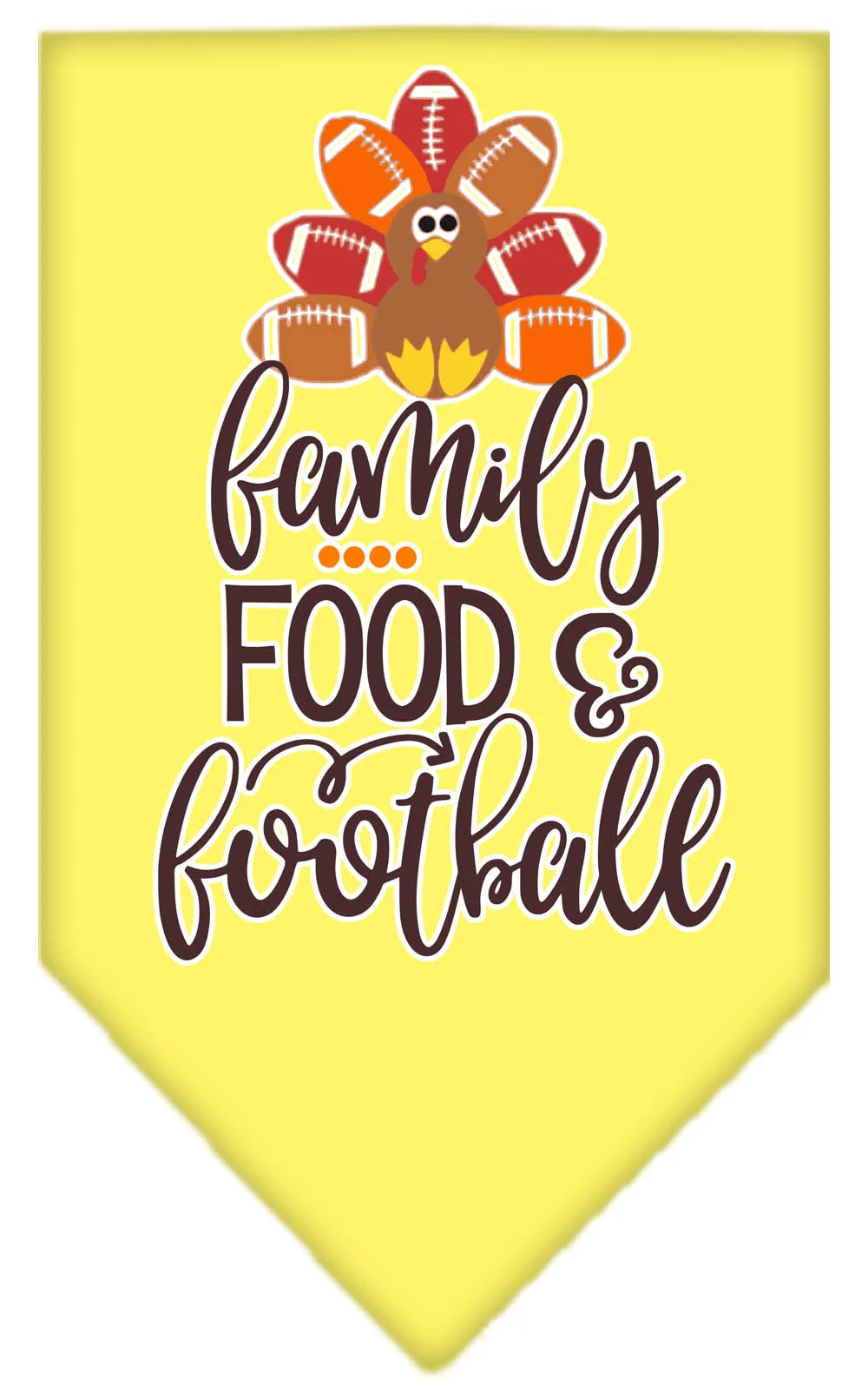 Pet and Dog Bandana Screen Printed, "Family, Food, & Football" - Image 6