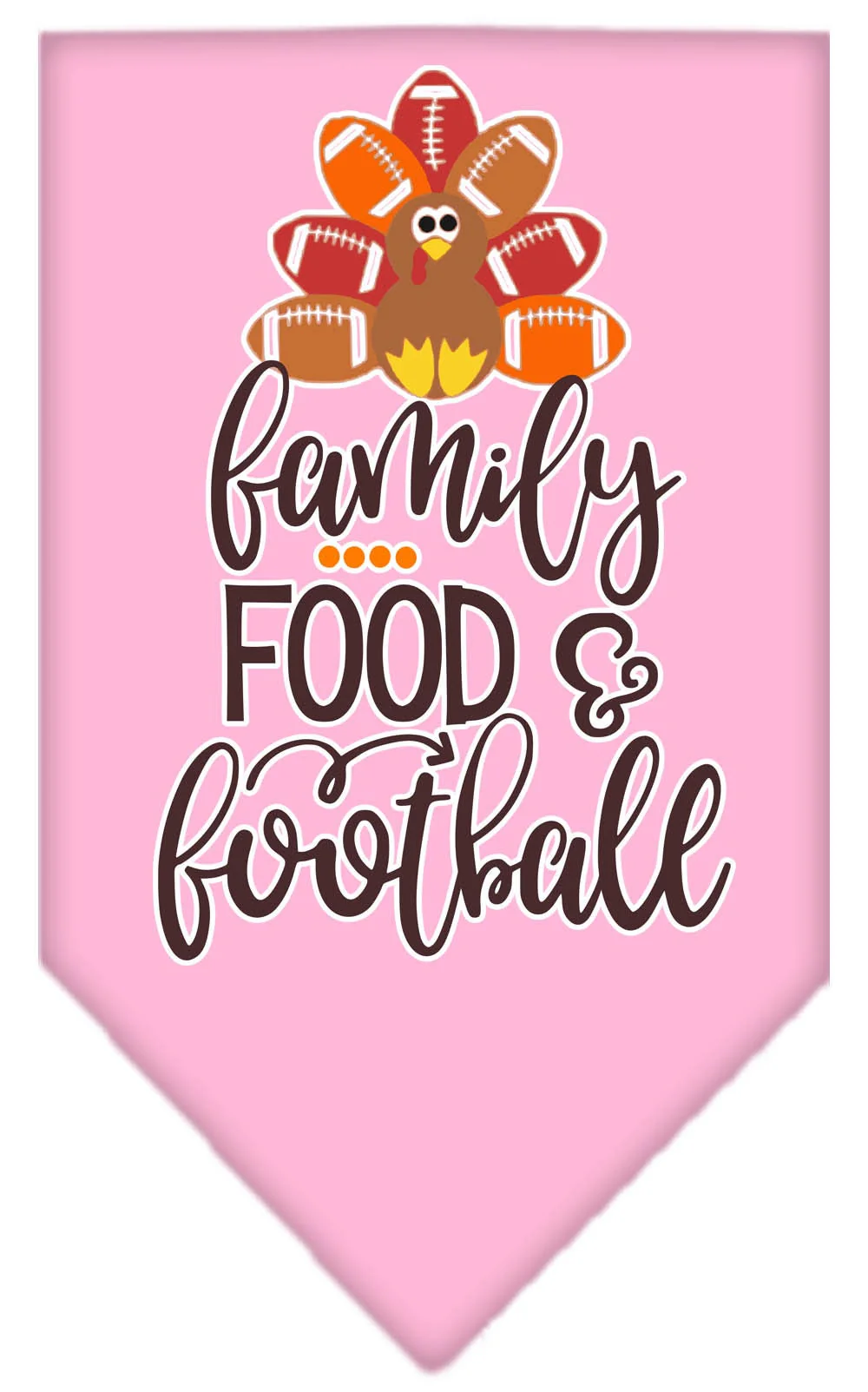Pet and Dog Bandana Screen Printed, "Family, Food, & Football" - Image 9