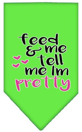 Pet and Dog Bandana Screen Printed, "Feed Me & Tell Me I'm Pretty" - Image 10