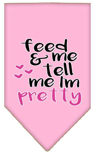 Pet and Dog Bandana Screen Printed, "Feed Me & Tell Me I'm Pretty" - Image 3