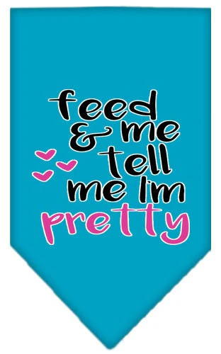 Pet and Dog Bandana Screen Printed, "Feed Me & Tell Me I'm Pretty" - Image 6