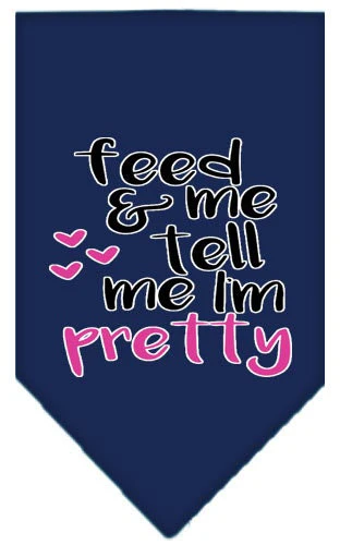 Pet and Dog Bandana Screen Printed, "Feed Me & Tell Me I'm Pretty" - Image 7