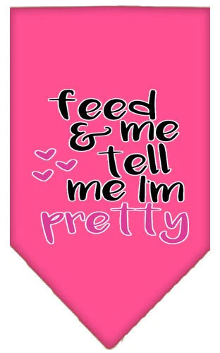 Pet and Dog Bandana Screen Printed, "Feed Me & Tell Me I'm Pretty" - Image 9