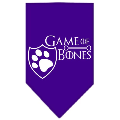 Pet and Dog Bandana Screen Printed, "Game of Bones" - Image 2