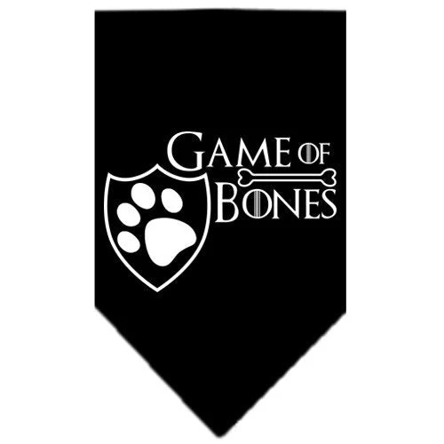 Pet and Dog Bandana Screen Printed, "Game of Bones" - Image 4