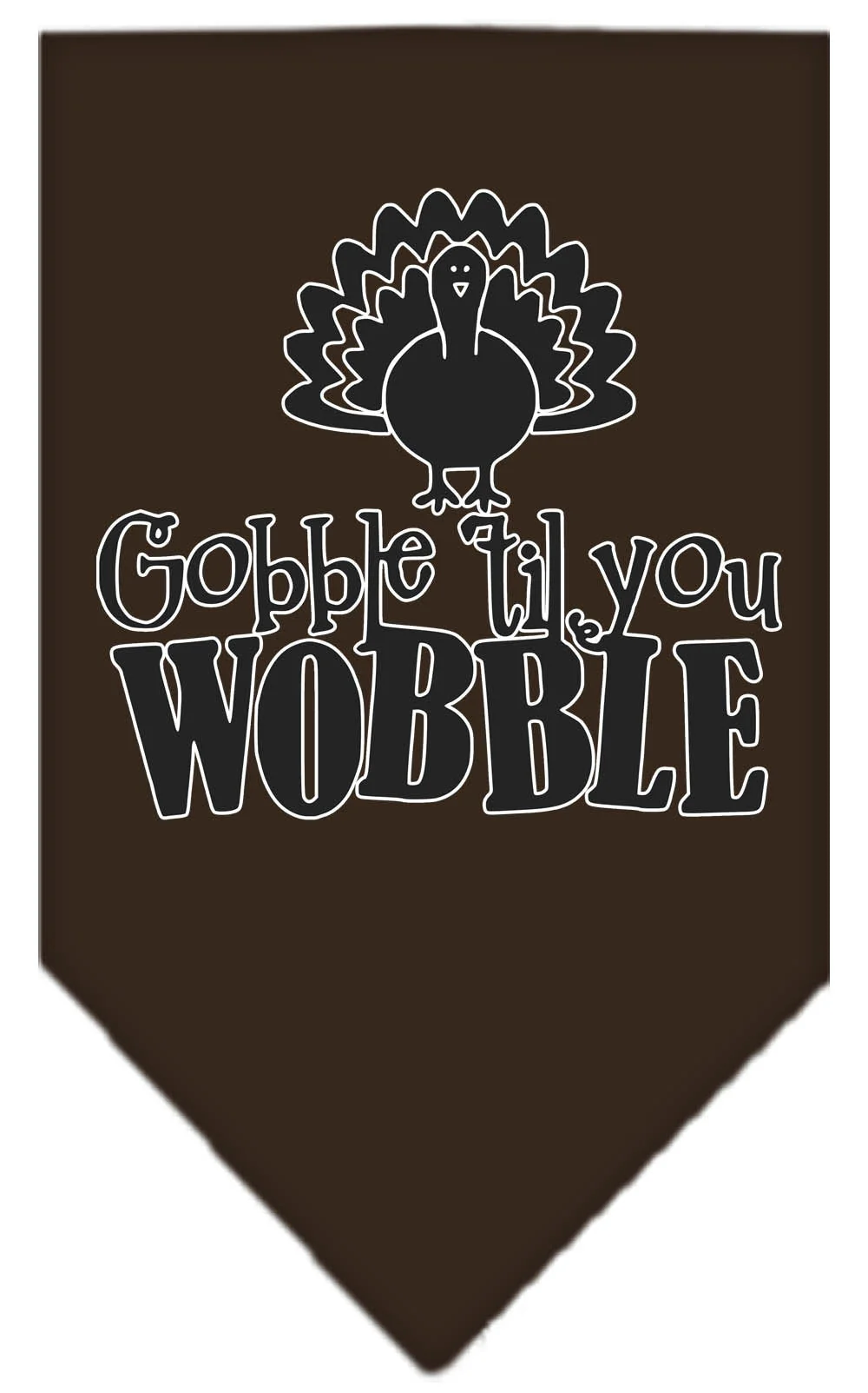 Pet and Dog Bandana Screen Printed, "Gobble Til You Wobble" - Image 8
