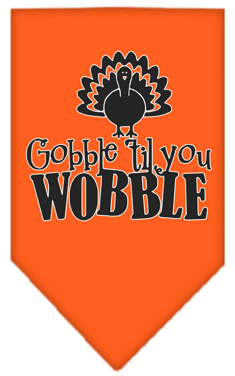 Pet and Dog Bandana Screen Printed, "Gobble Til You Wobble" - Image 9