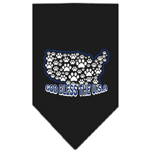 Pet and Dog Bandana Screen Printed, "God Bless The USA" - Image 3