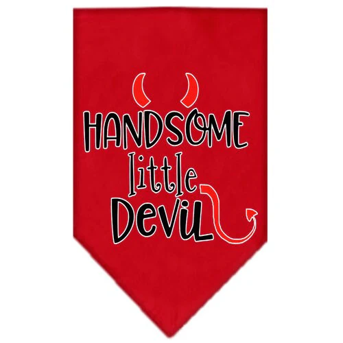 Pet and Dog Bandana Screen Printed, "Handsome Little Devil" - Image 5