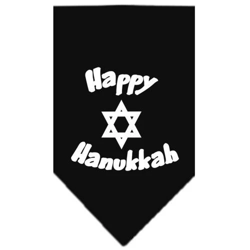 Pet and Dog Bandana Screen Printed, "Happy Hanukkah" - Image 2